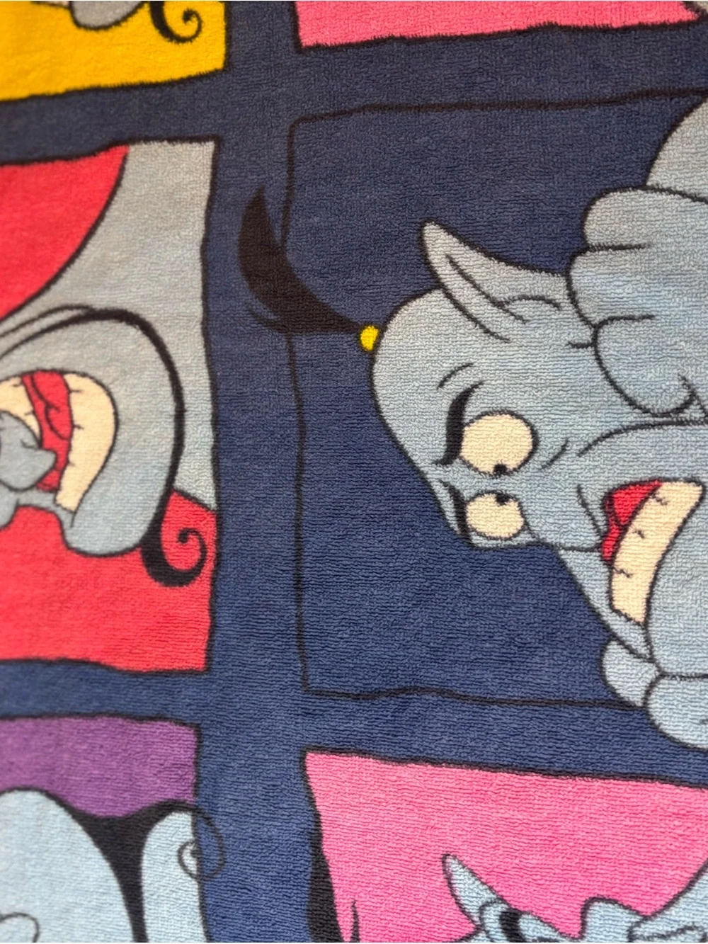 Vintage Disney Aladdin Faces of the Genie Beach Towel